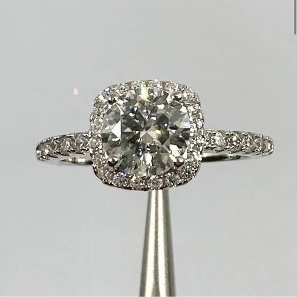 💍 Genuine Moissanite Ring 2CT Certified s925 Platinum plated 💍 - Picture 12 of 13